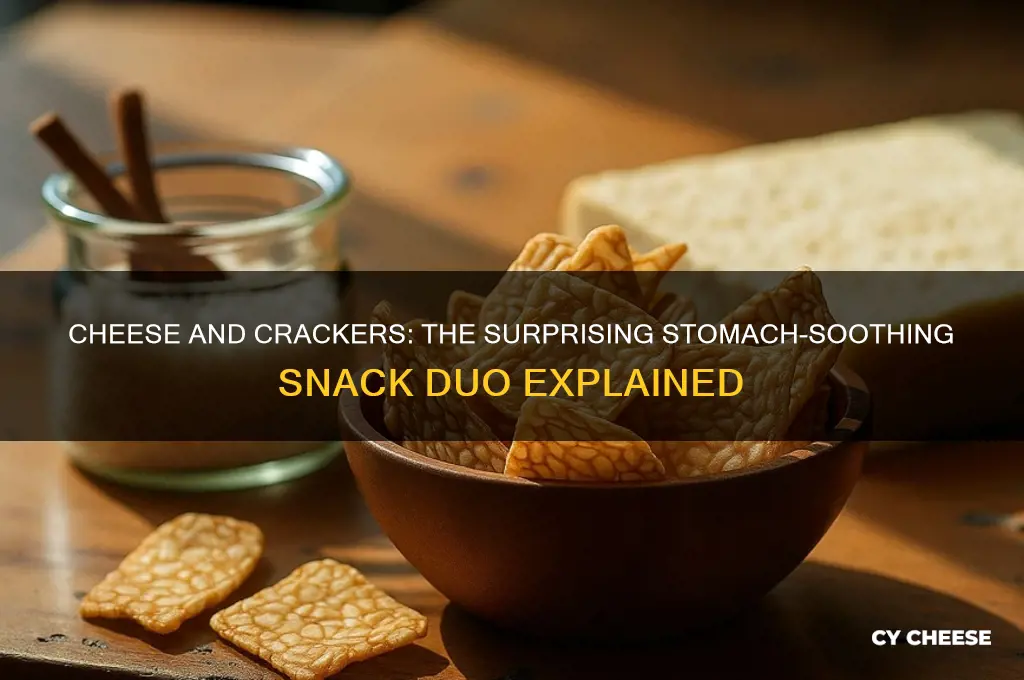 what is with cheese and crackers that settles the stomach