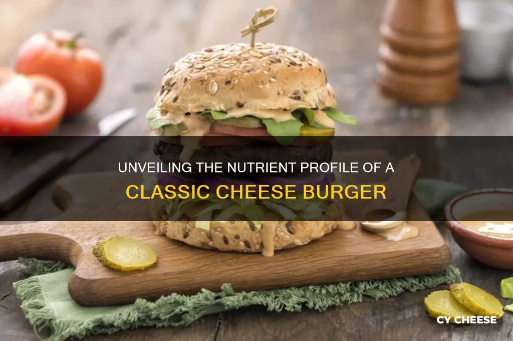 what iss the nutrients in a cheese burger