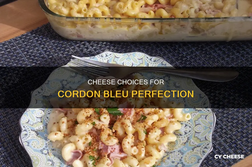 what kind of cheese do you use in cordon bleu