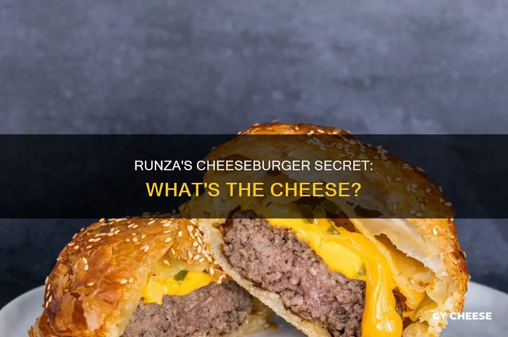 what kind of cheese does runza use on cheeseburgers
