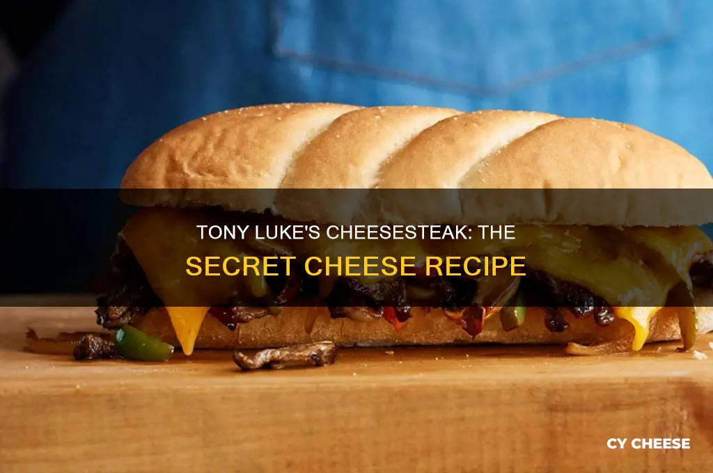 what kind of cheese does tony luke use for cheesesteak