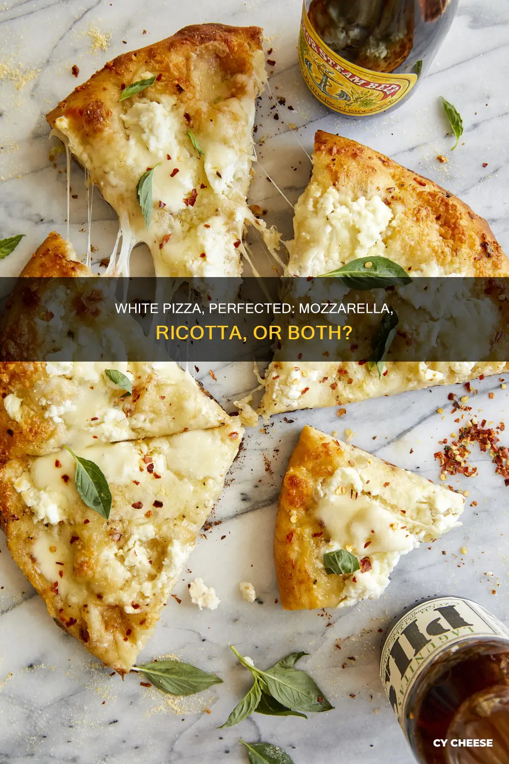 what kind of cheese goes on a white pizza