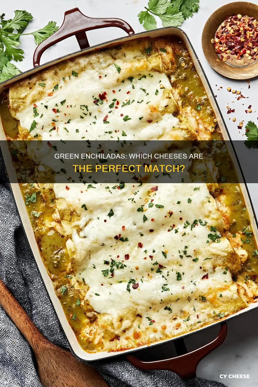 what kind of cheese goes on green enchiladas