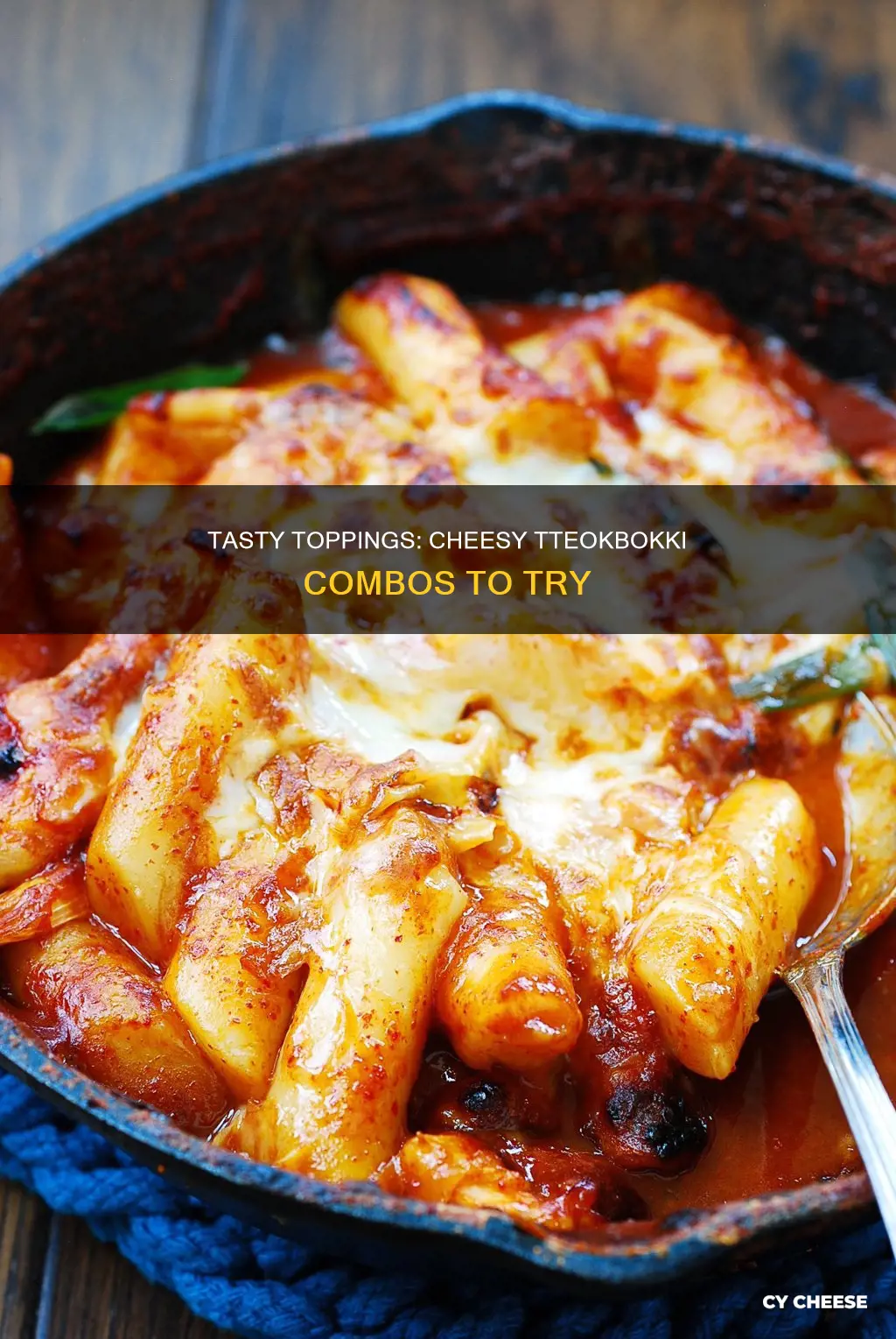 what kind of cheese goes on tteokbokki