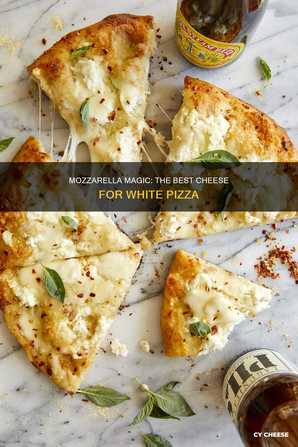 what kind of cheese goes on white pizza