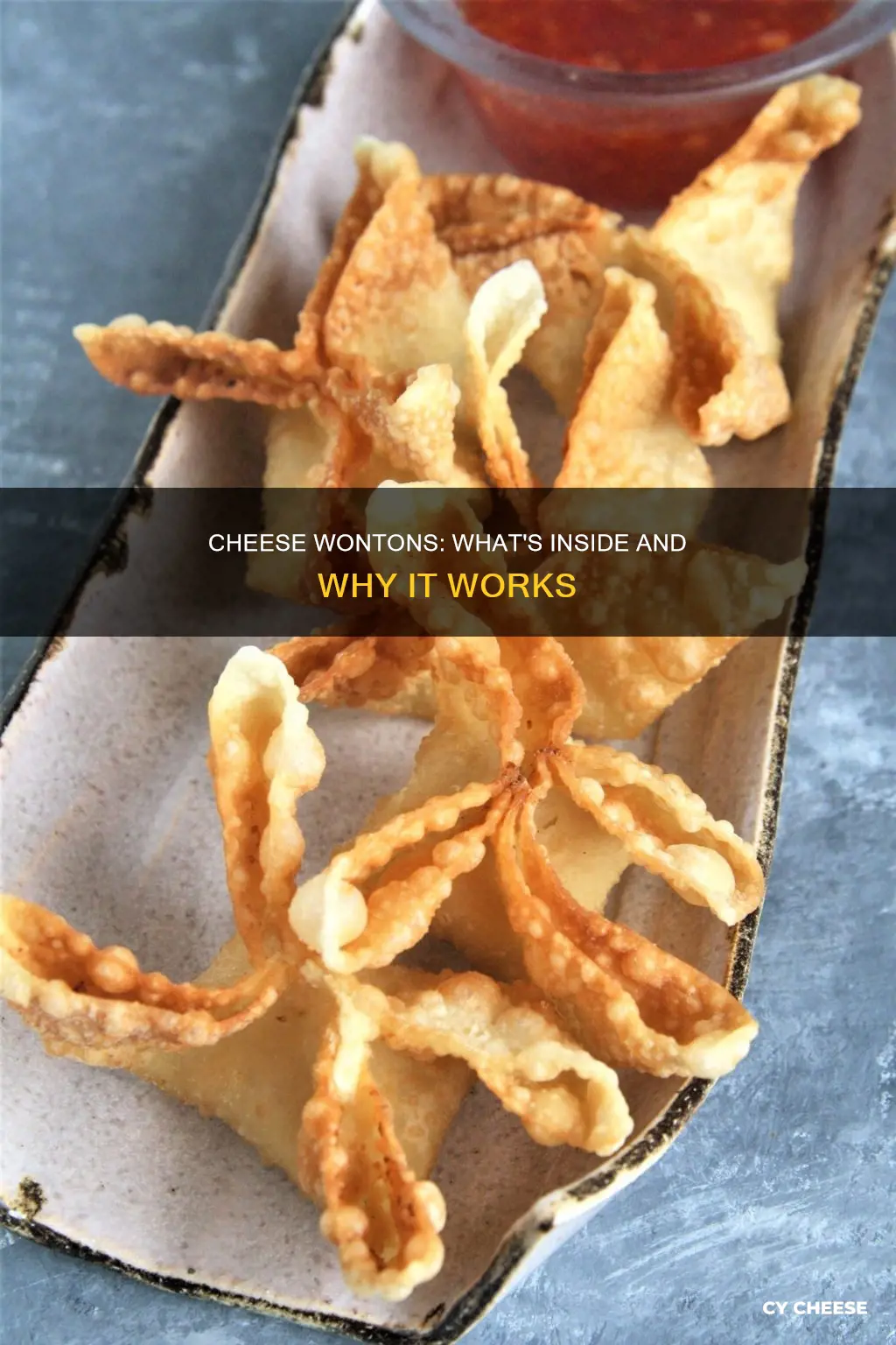 what kind of cheese is in a cheese wonton