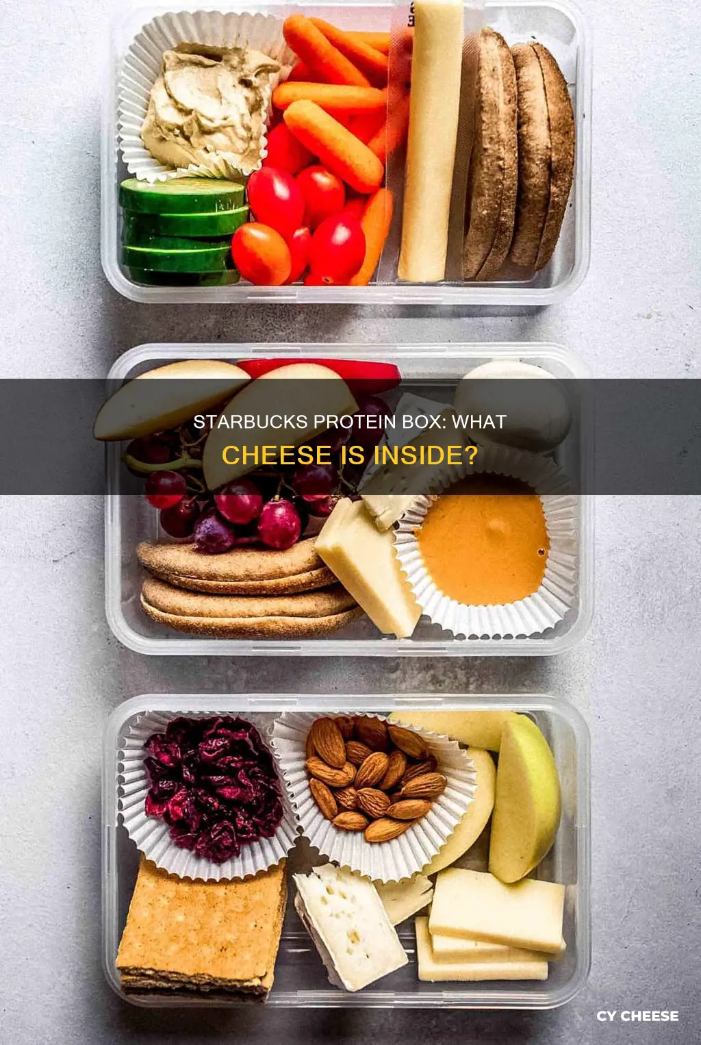 what kind of cheese is in a starbucks protein box