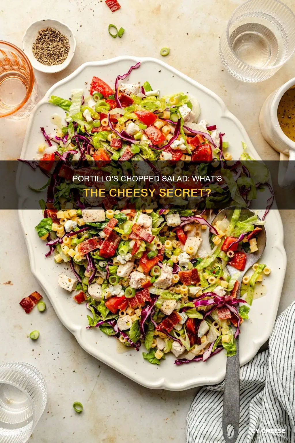 what kind of cheese is in portillos chopped salad