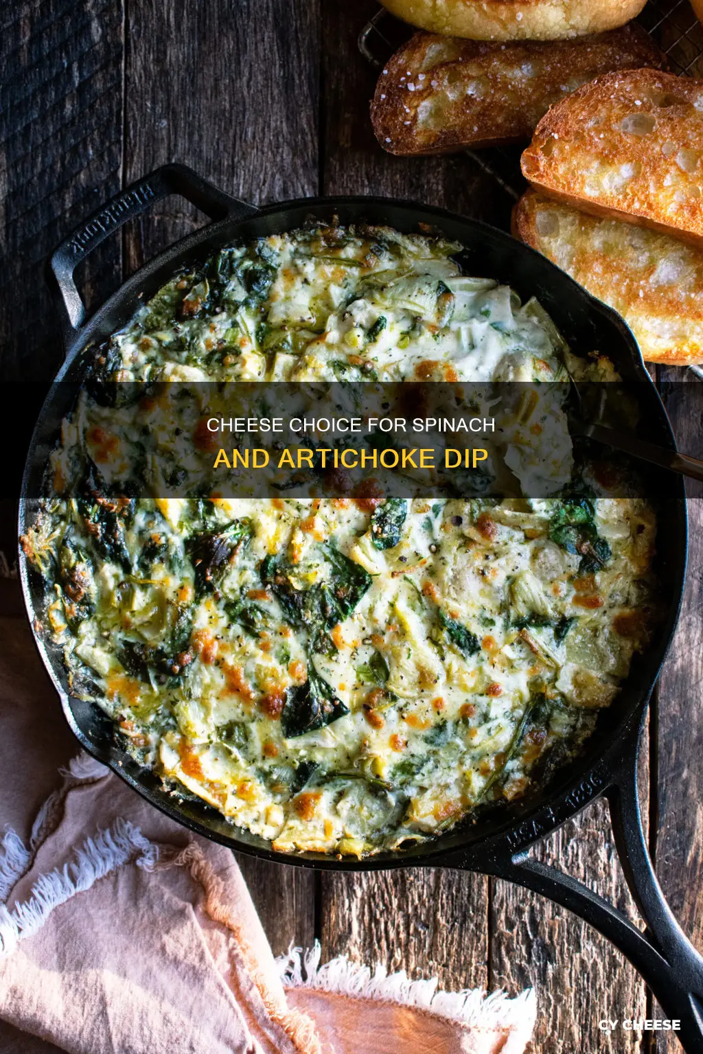 what kind of cheese is in spinach and artichoke dip