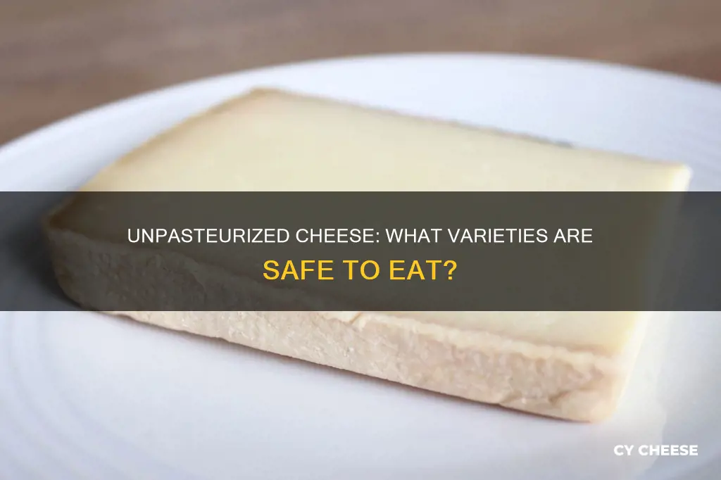 what kind of cheese is not pasteurized