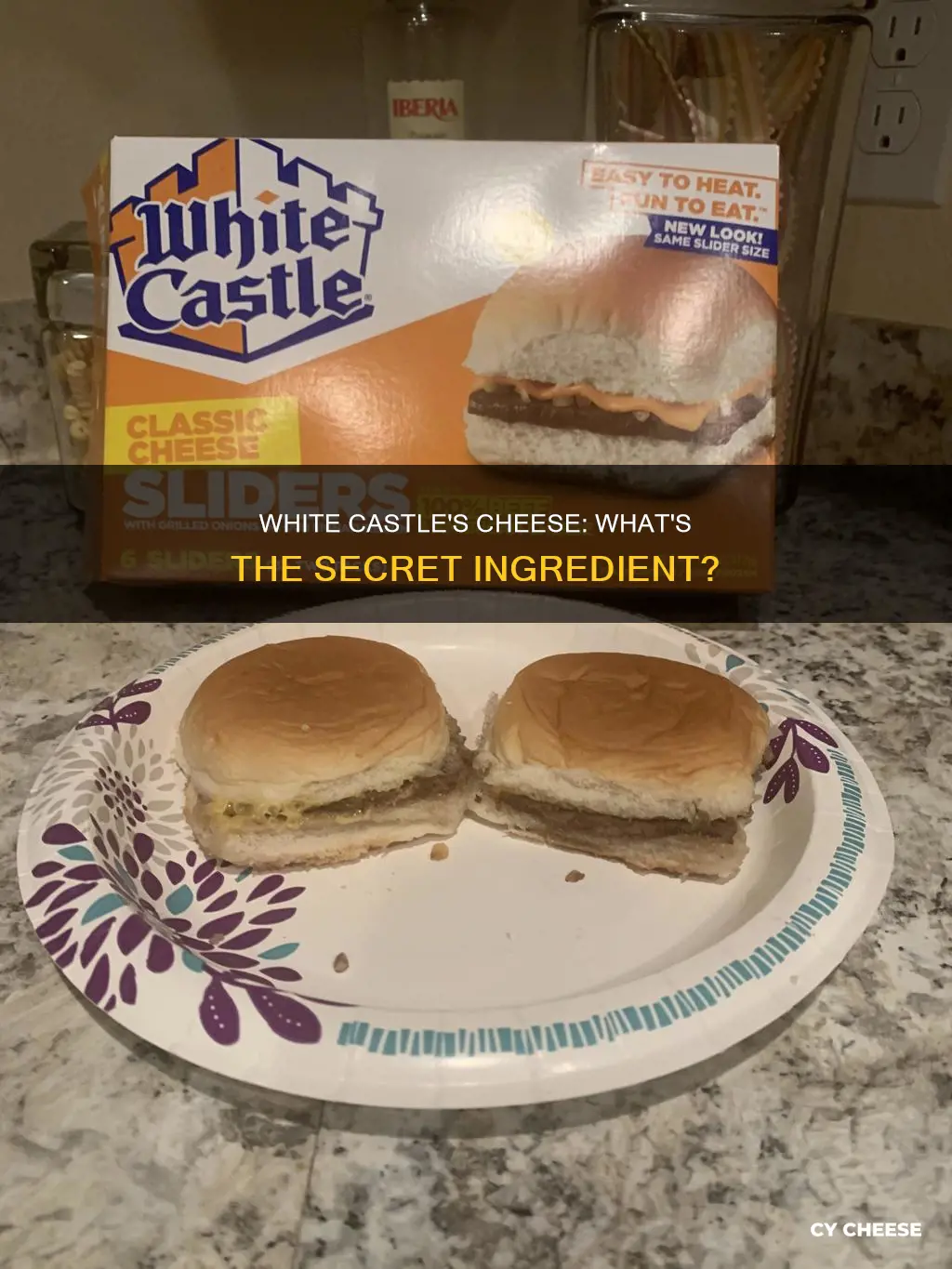 what kind of cheese is on a white castle burger