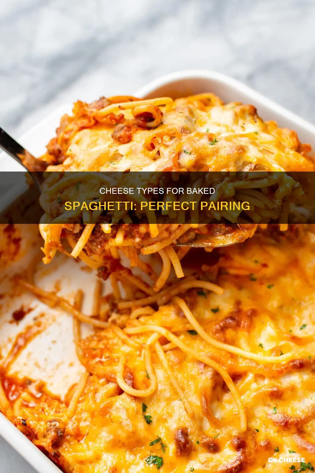 what kind of cheese is on baked spaghetti