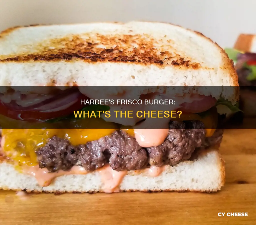 what kind of cheese is on hardees frisco burger