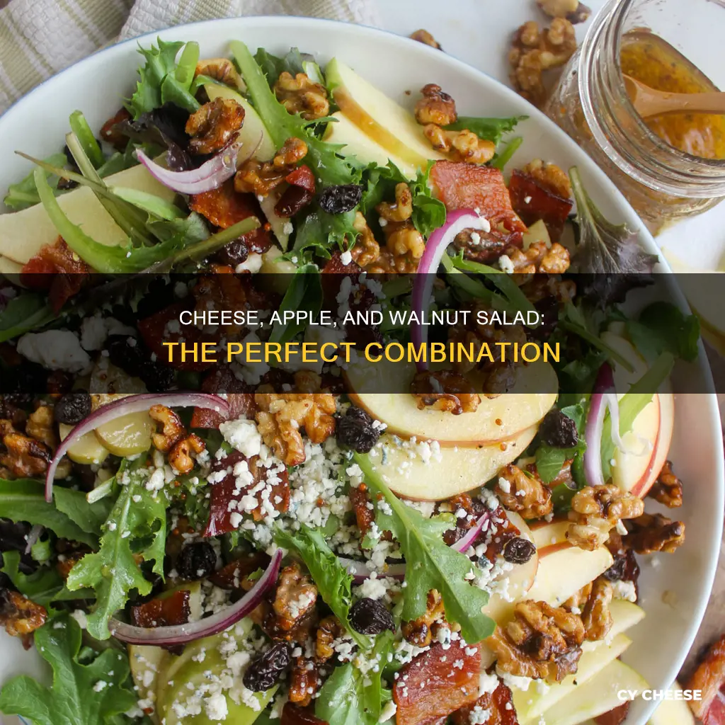 what kind of cheese on an apple walnut salad