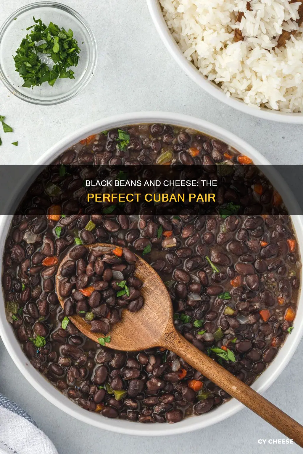 what kind of cheese on cuban black beans