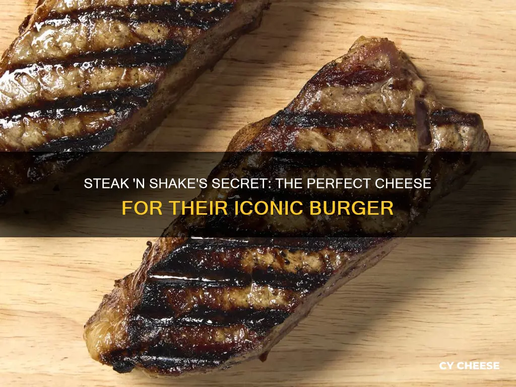 what kind of cheese on steak n shake steak burger