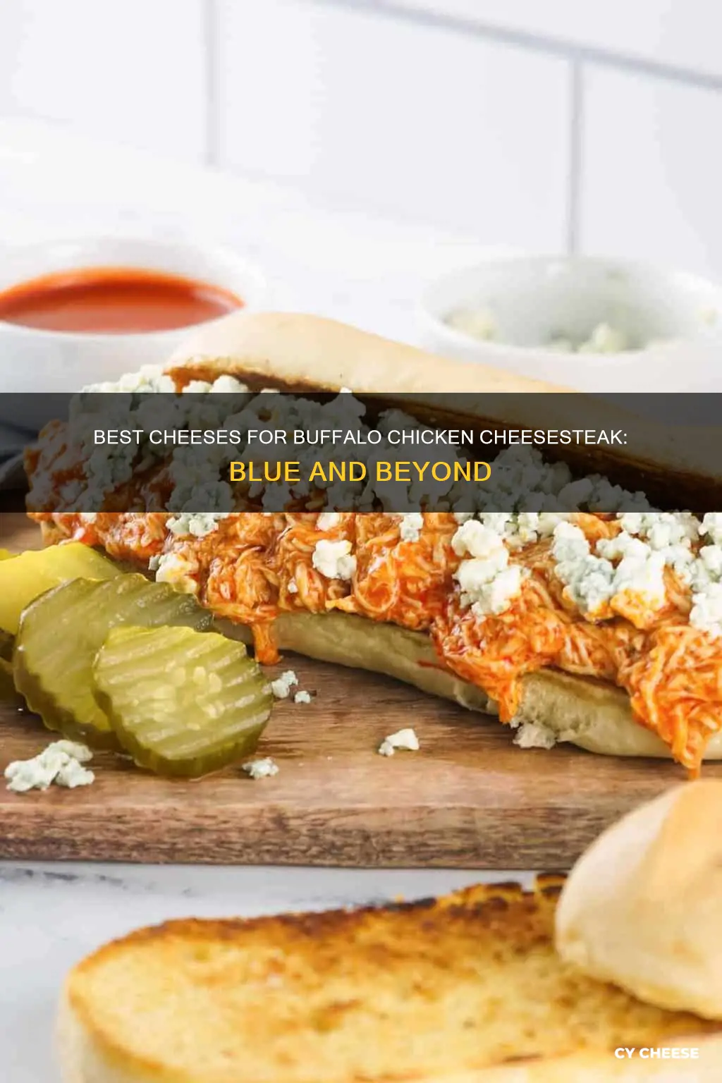 what kind of cheeses on a buffalo chicken cheesesteak