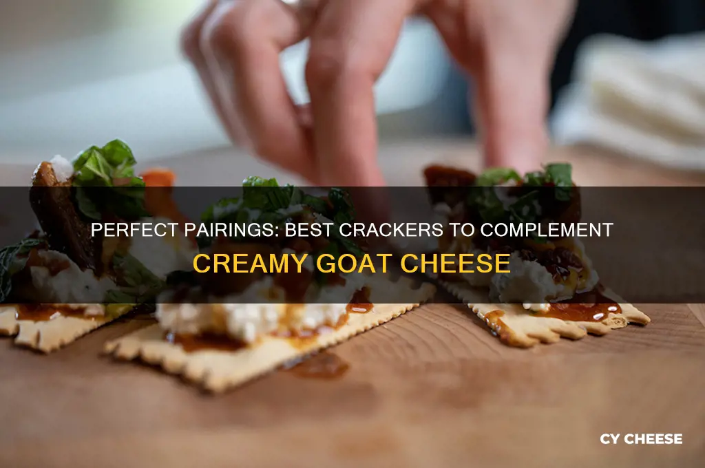 what kind of crackers go good with goat cheese