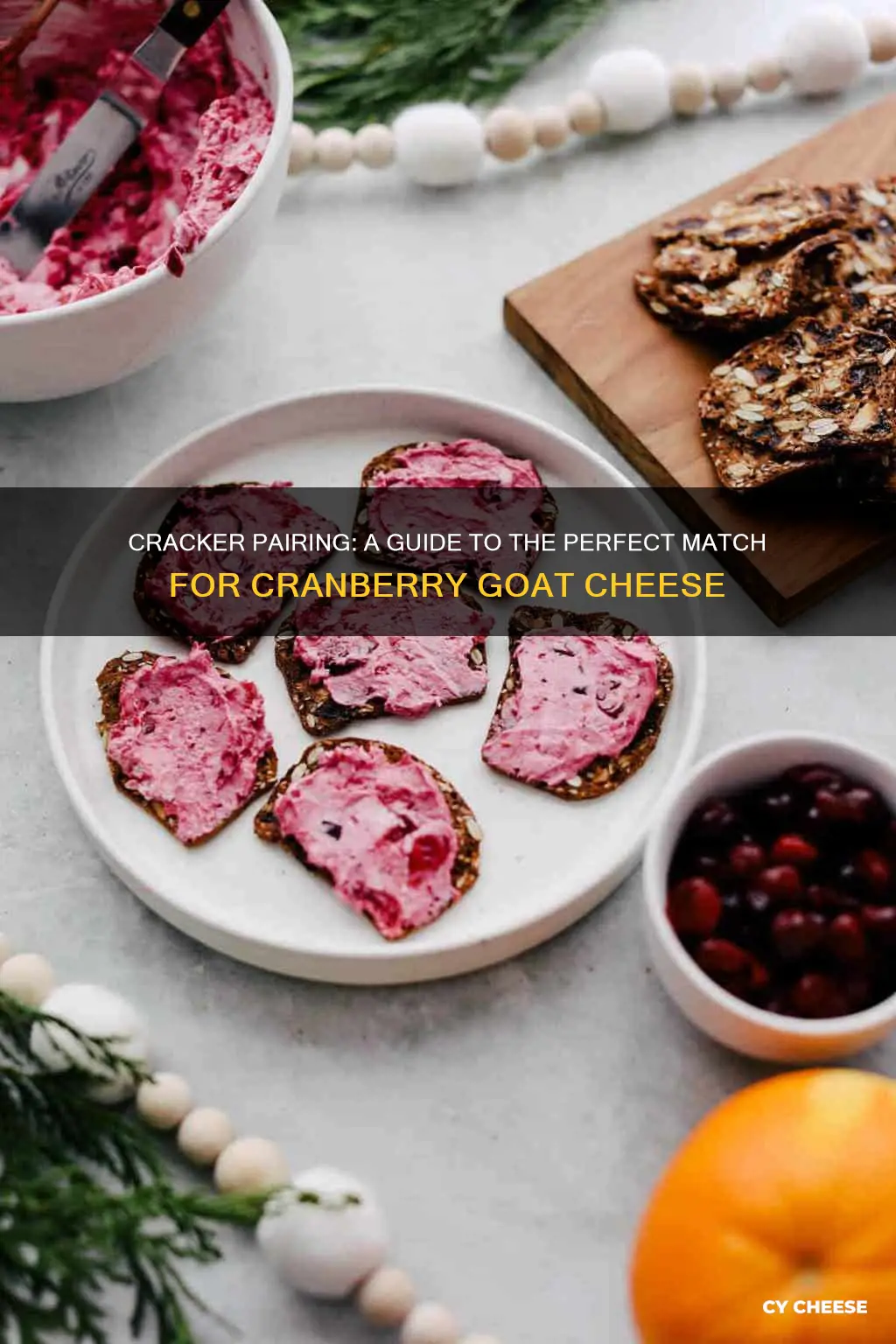 what kind of crackers go with cranberry goat cheese