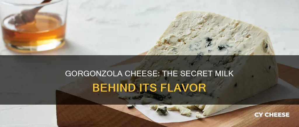 what kind of milk is gorgonzola cheese made from