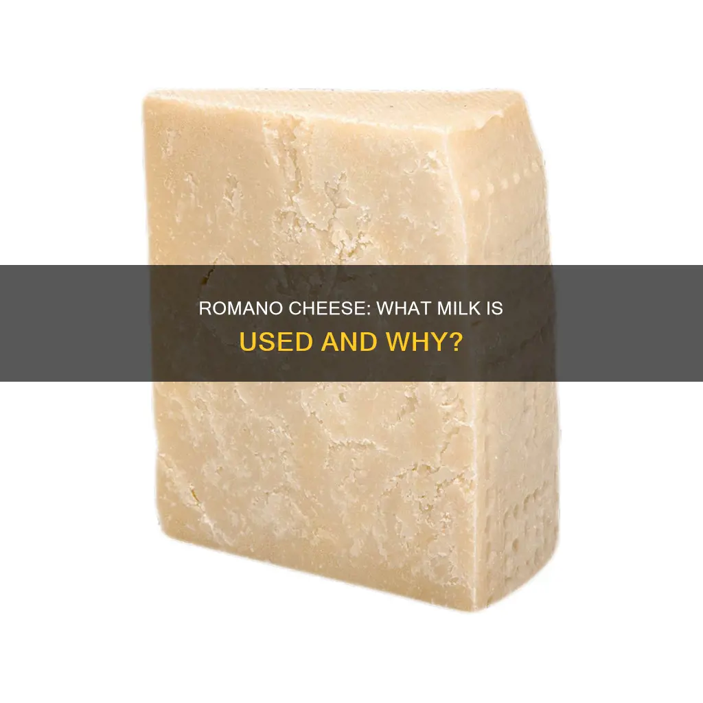 what kind of milk is pecorino romano cheese made from