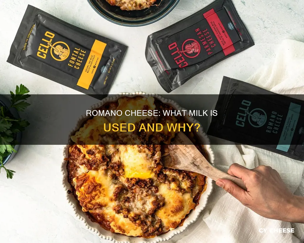 what kind of milk is romano cheese made from