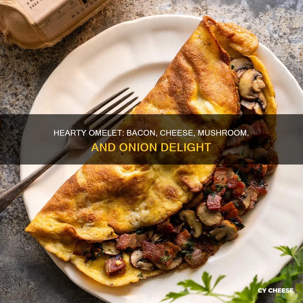 what kind of omelet with bacon cheese mushrooms onions