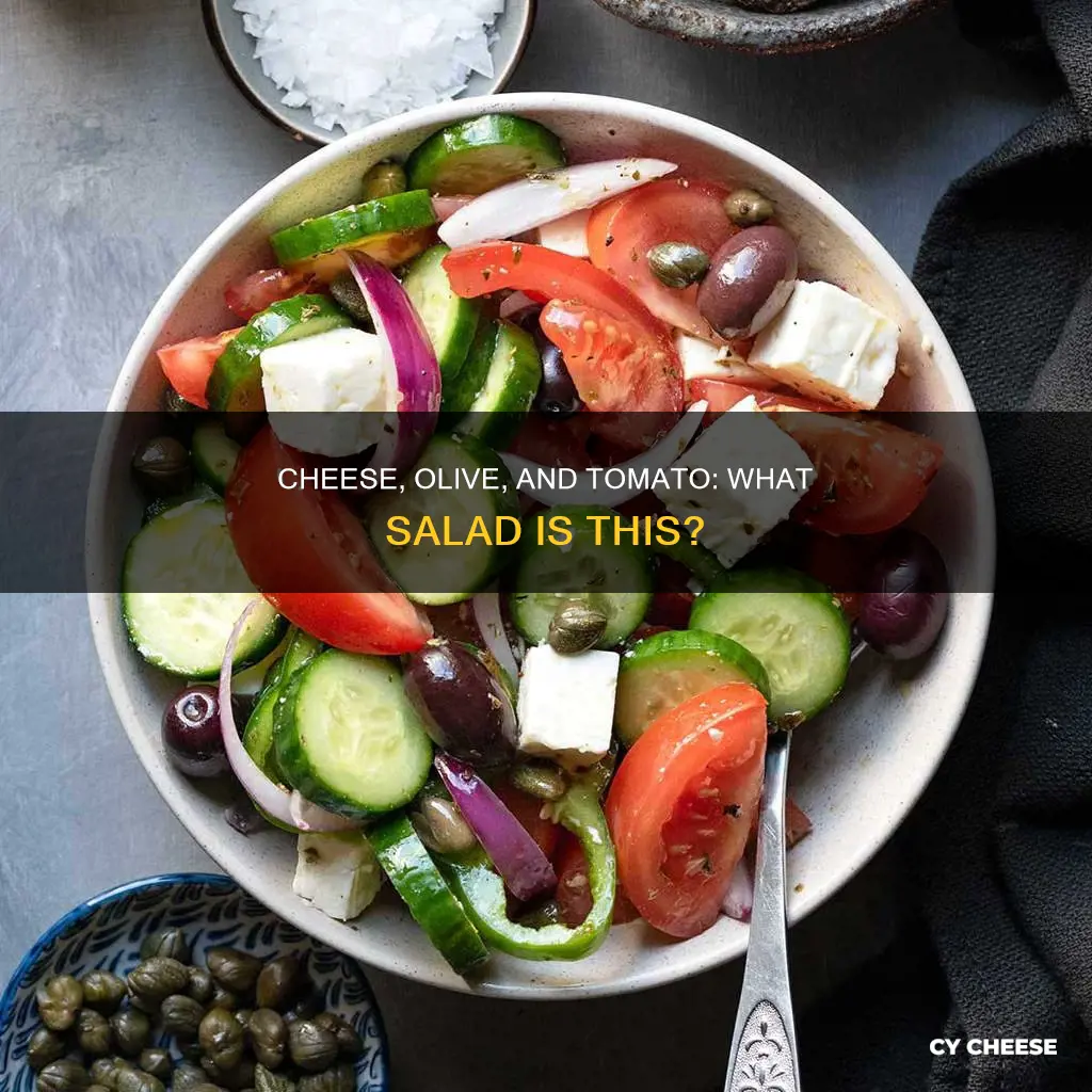 what kind of salad has cheese olives and tomatos