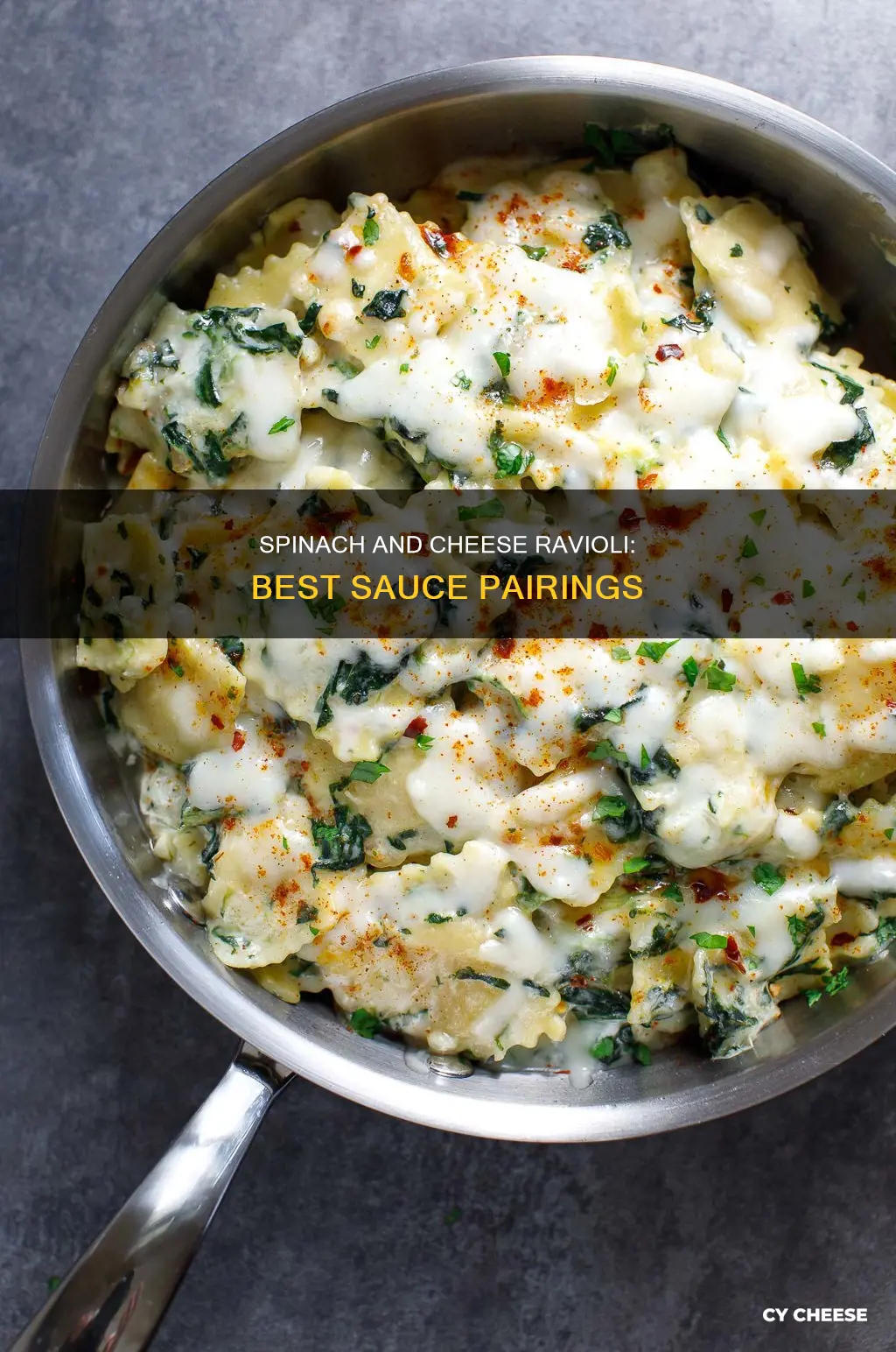 what kind of sause for spinach and cheese ravioli