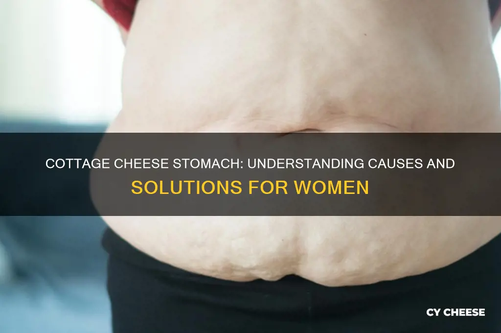 what makes a womans stomach look like cottage cheese