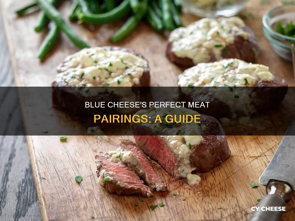 what meat goes well with blue cheese