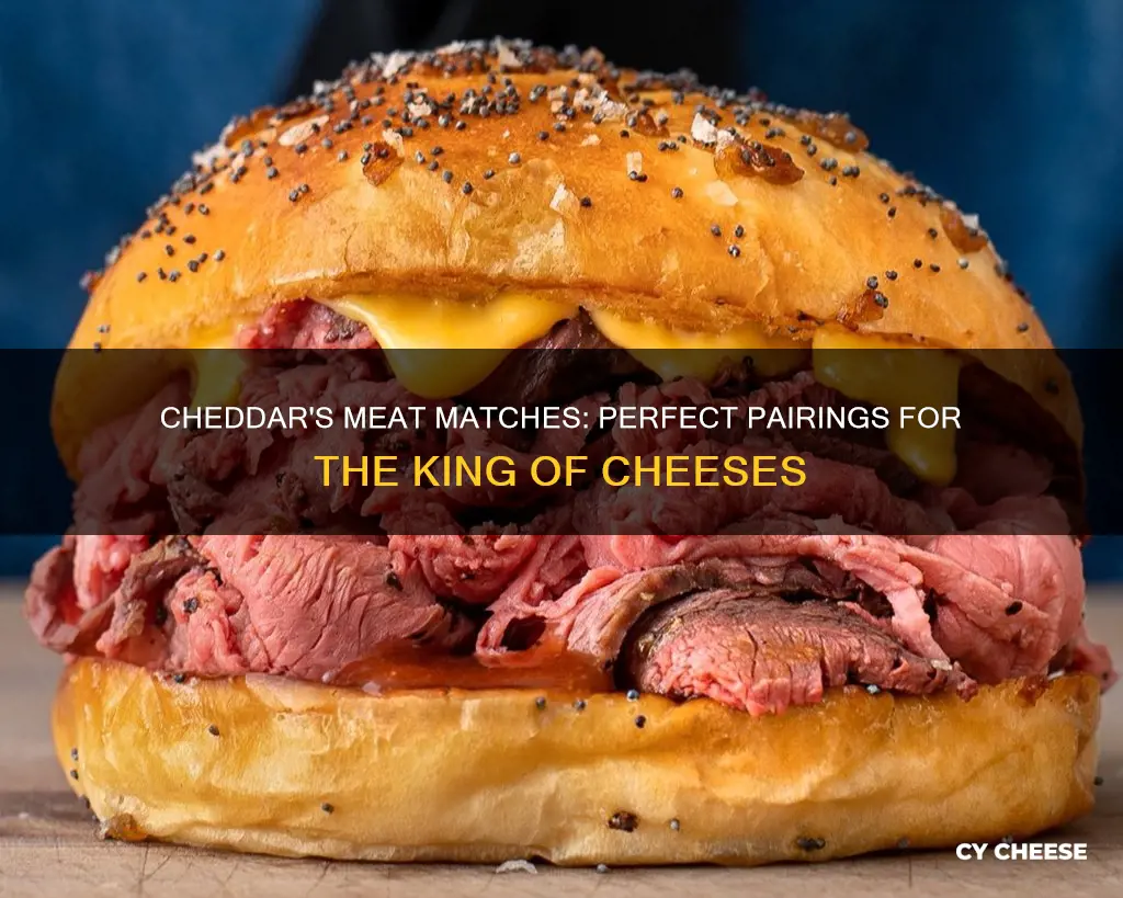 what meat goes well with cheddar cheese