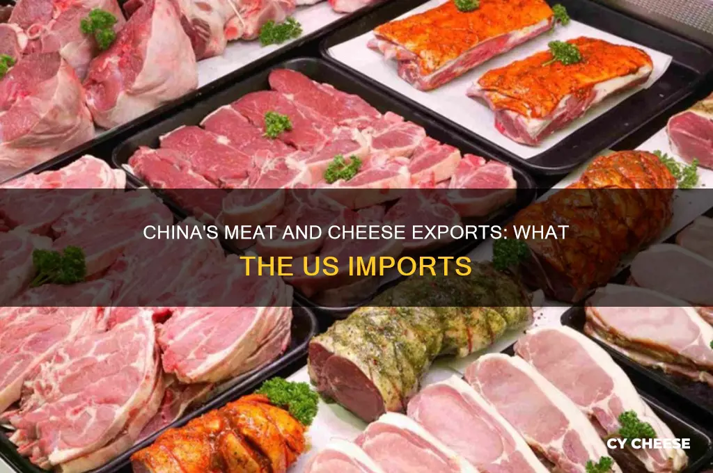 what meats and cheeses does us import from china