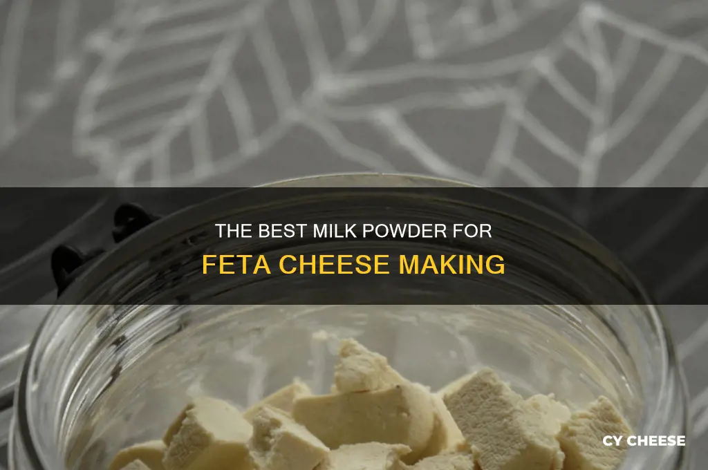 what milk powder to use to make feta cheese