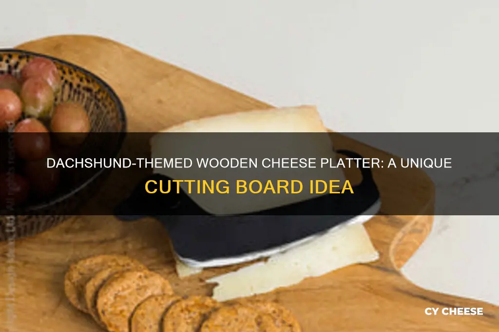 what on earth dachshund cutting board wooden cheese platter
