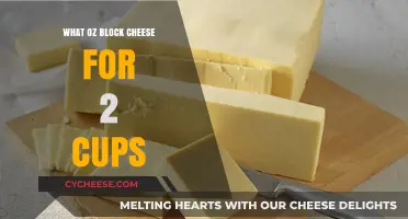Cheese Blocks: How Much for 2 Cups?