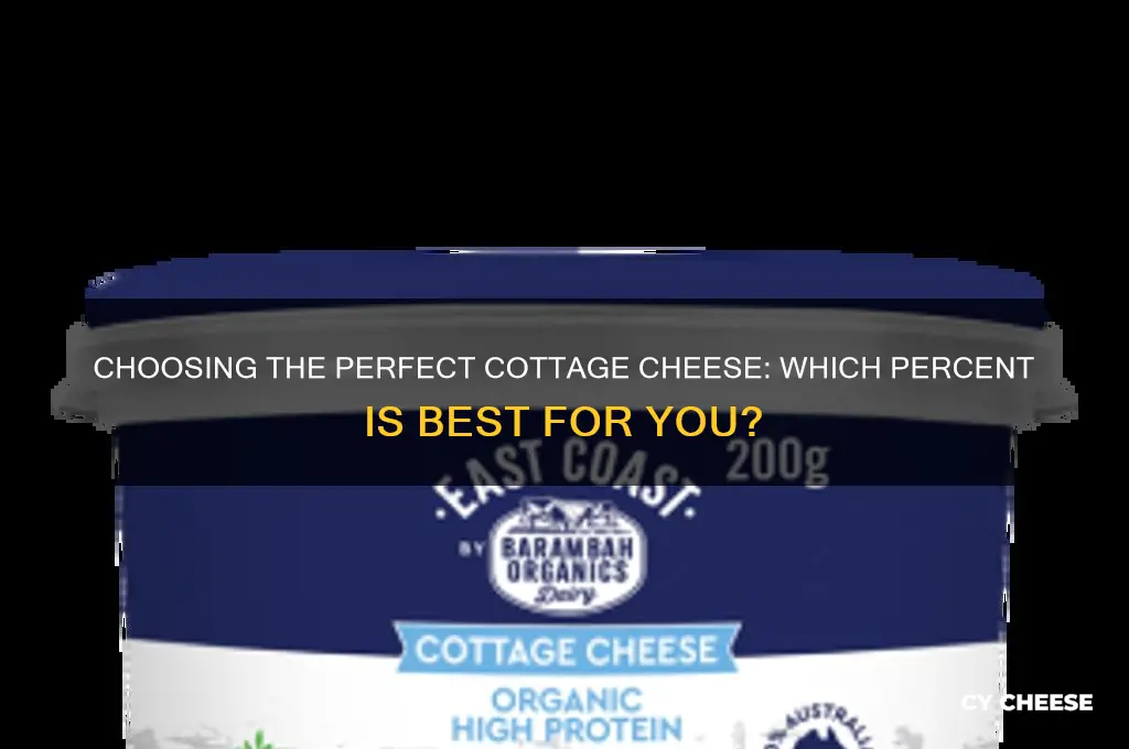 what percent cottage cheese is best