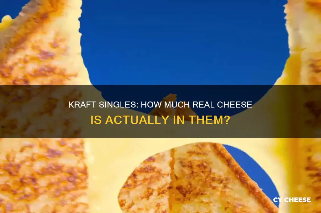 what percent of kraft singles is real cheese