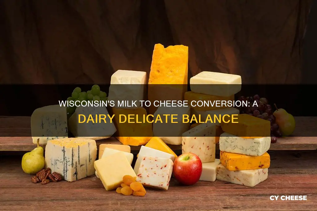 what percent of wisconsin milk is made into cheese