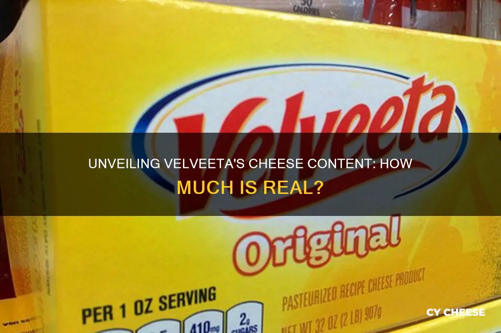 what percentage of real cheese is in velveeta