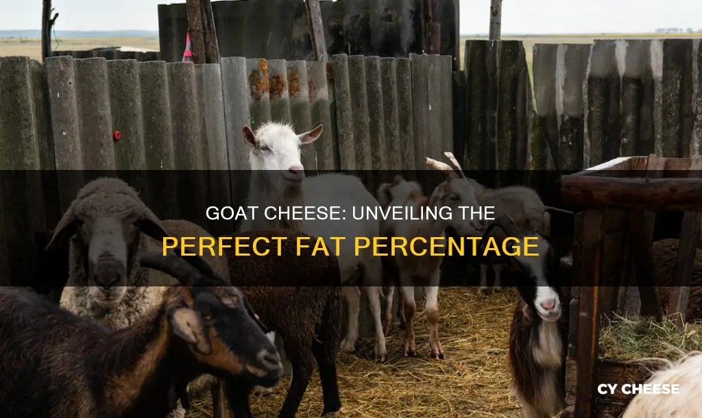 what pergcentage of fat is goat cheese