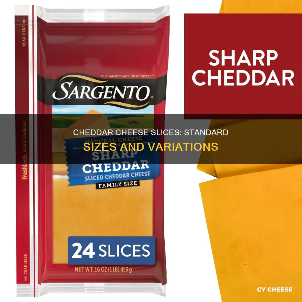 what size inches is a slice of cheddar cheese