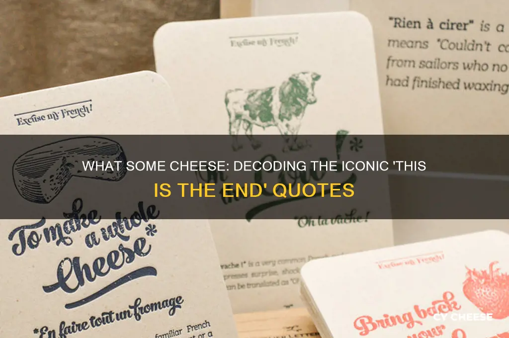 what some cheese this is the end quotes