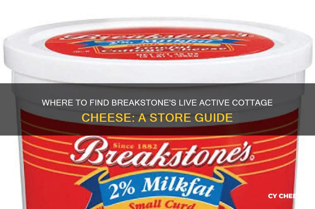 what stores carry breakstone live active cottage cheese