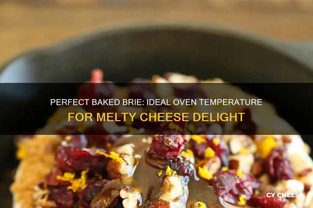what temp do you bake brie cheese at