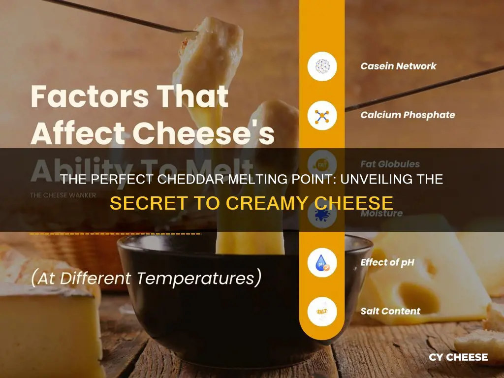 what temp does cheddar cheese melt