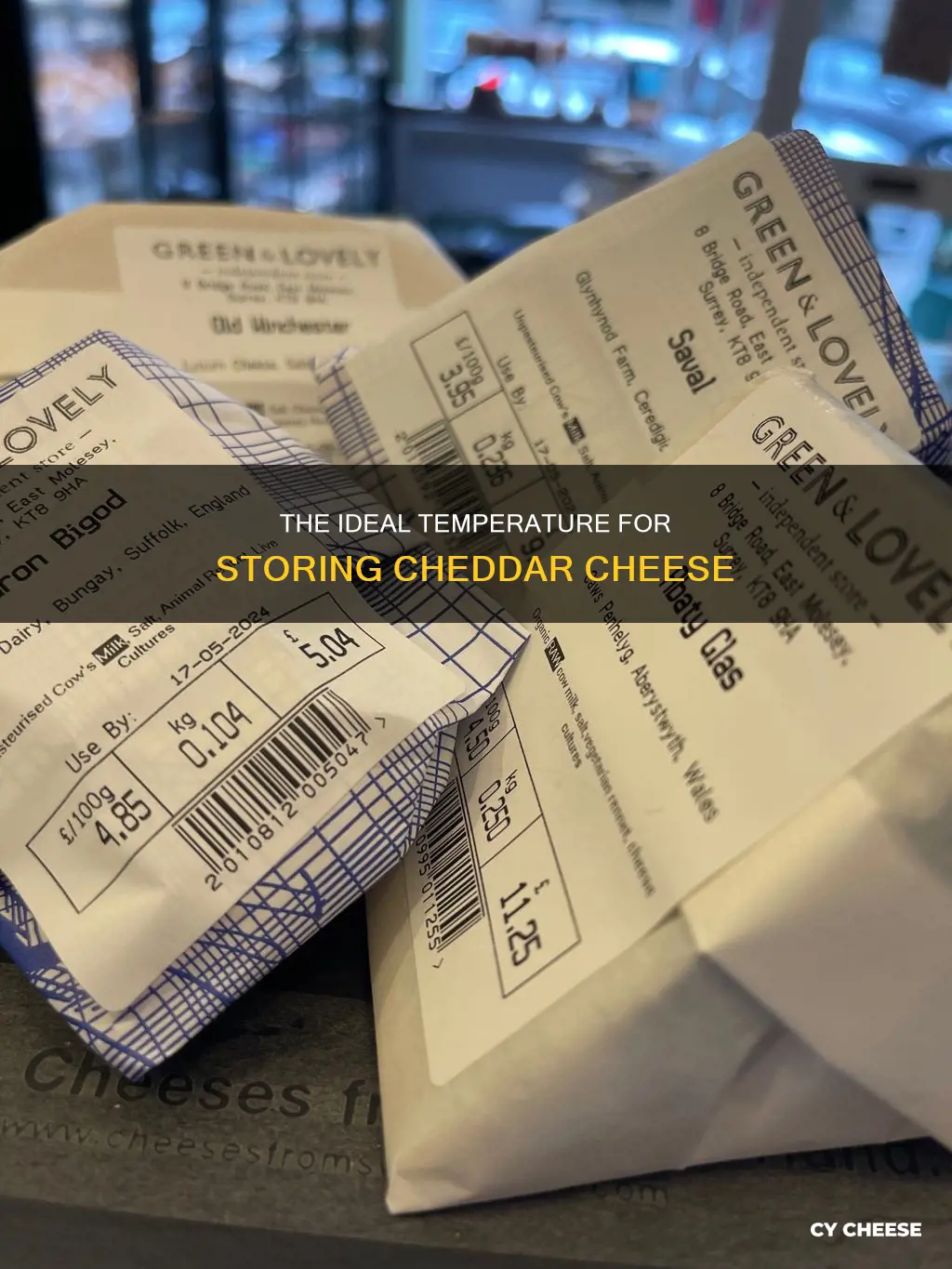 what temperature should cheddar cheese be stored at