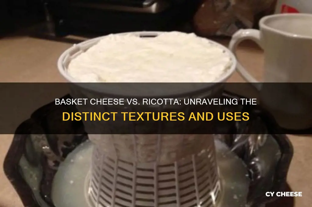 what the difference between basket cheese and ricotta