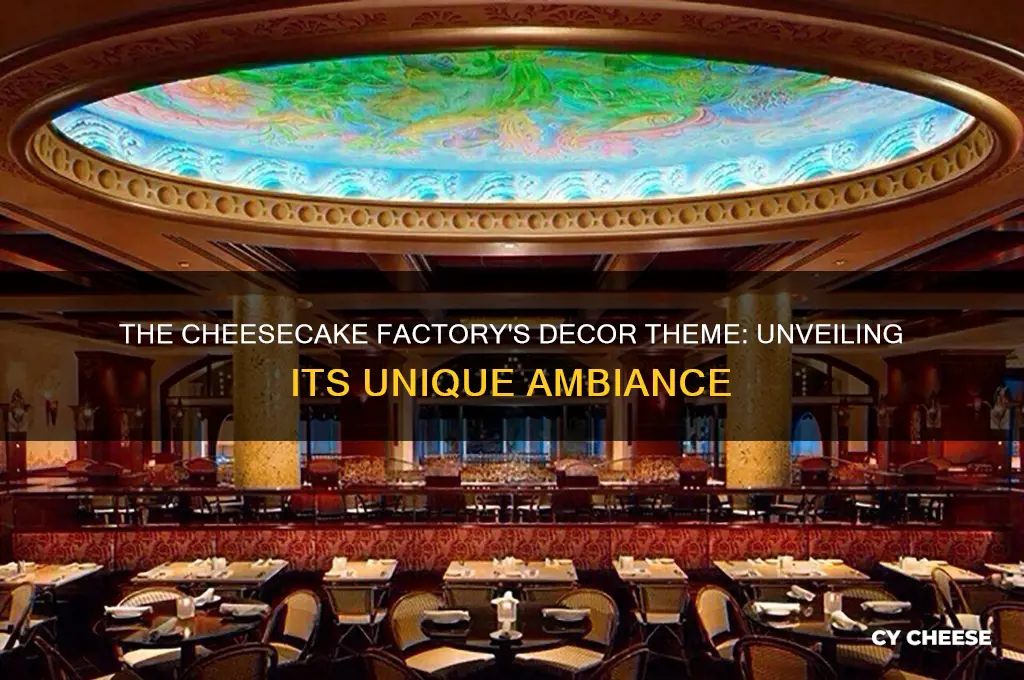 what theme is the decor of the cheese cake factory
