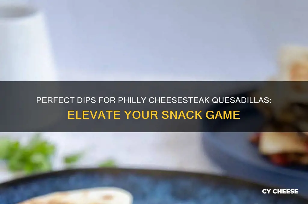 what to dip philly cheese steak quesadillas in